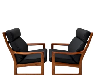 Mid-Century Modern Chairs and Hocker by Johannes Andersen for Silkeborg, 1960s